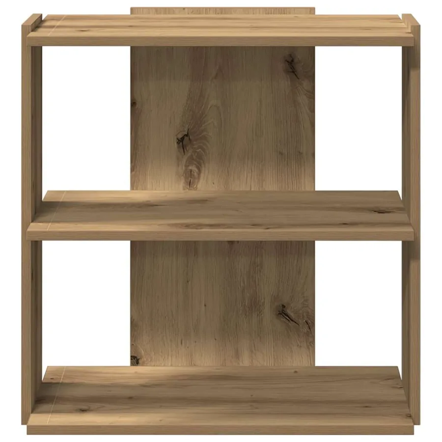 Bibliothèque à 3 niveaux chêne artisanal 60x30x60 cm - 4