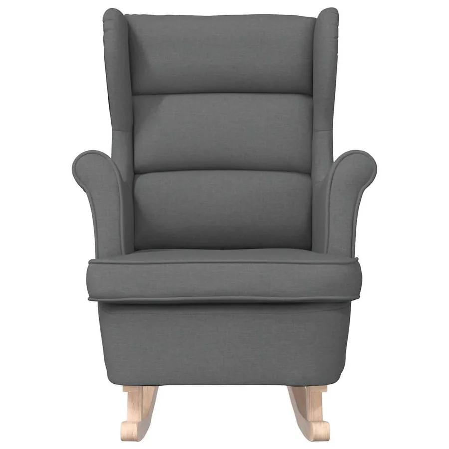 Chaise à bascule gris foncé 74x90x102 cm tissu - 4