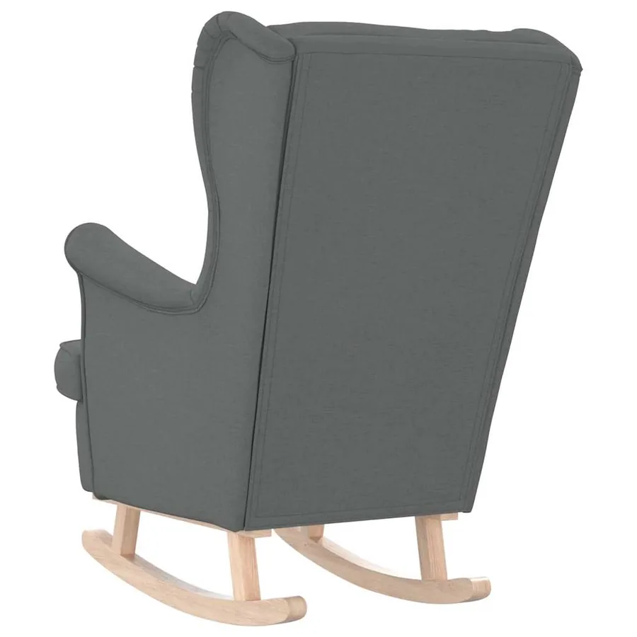 Chaise à bascule gris foncé 74x90x102 cm tissu - 6