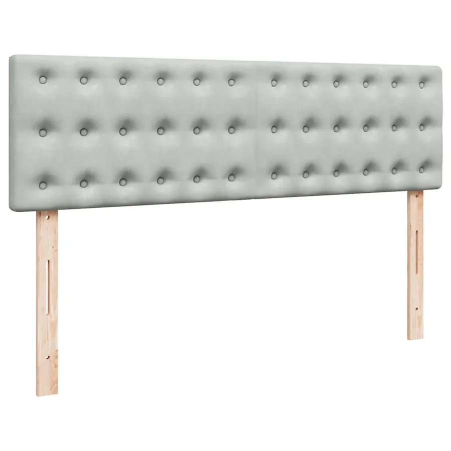 Cadre de lit ottoman avec matelas gris clair 140x200 cm velours - 10