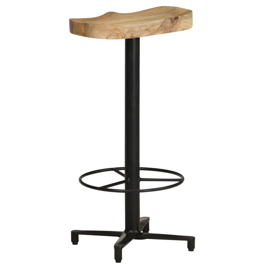 Tabourets de bar lot de 2 76 cm bois de manguier massif - 12