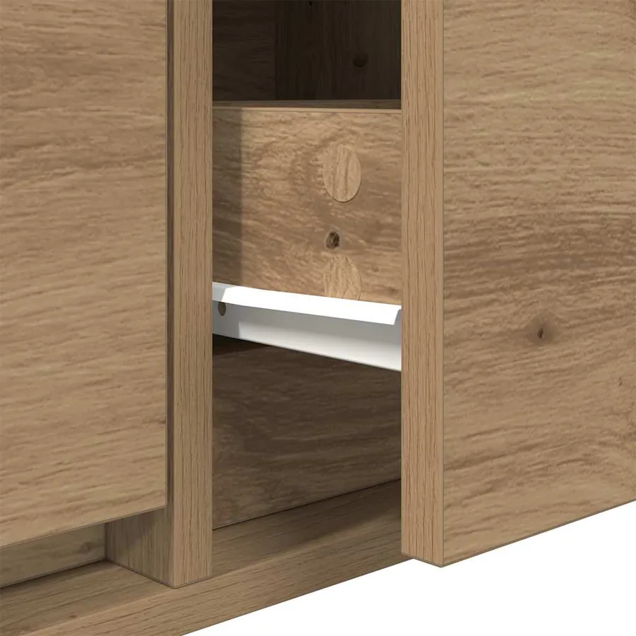 Meuble TV 100 x 31 x 25,5 cm chêne artisanal Bois d'ingénierie - 11
