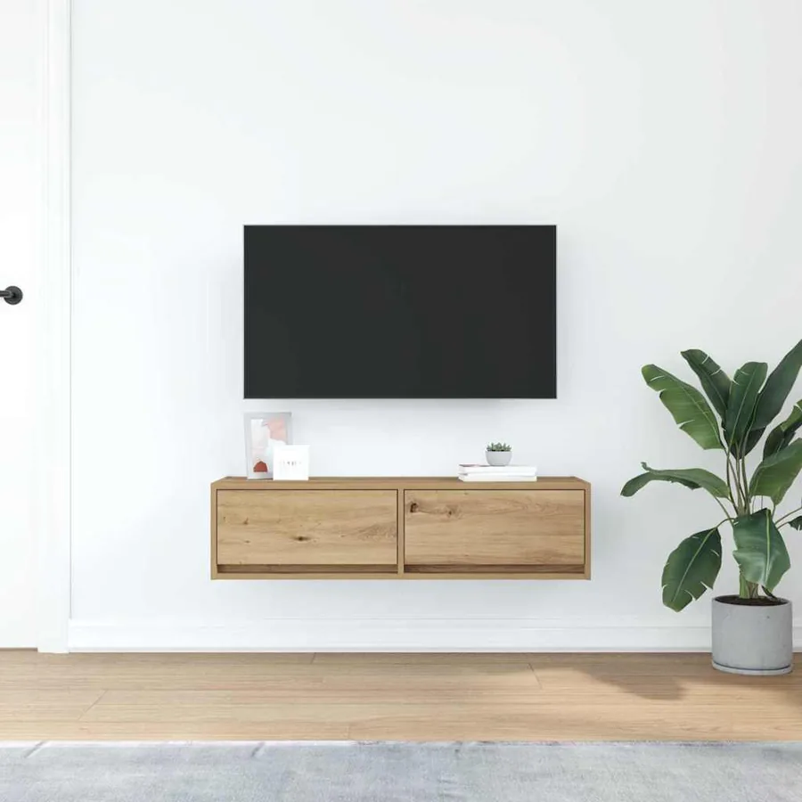 Meuble TV 100 x 31 x 25,5 cm chêne artisanal Bois d'ingénierie - 4