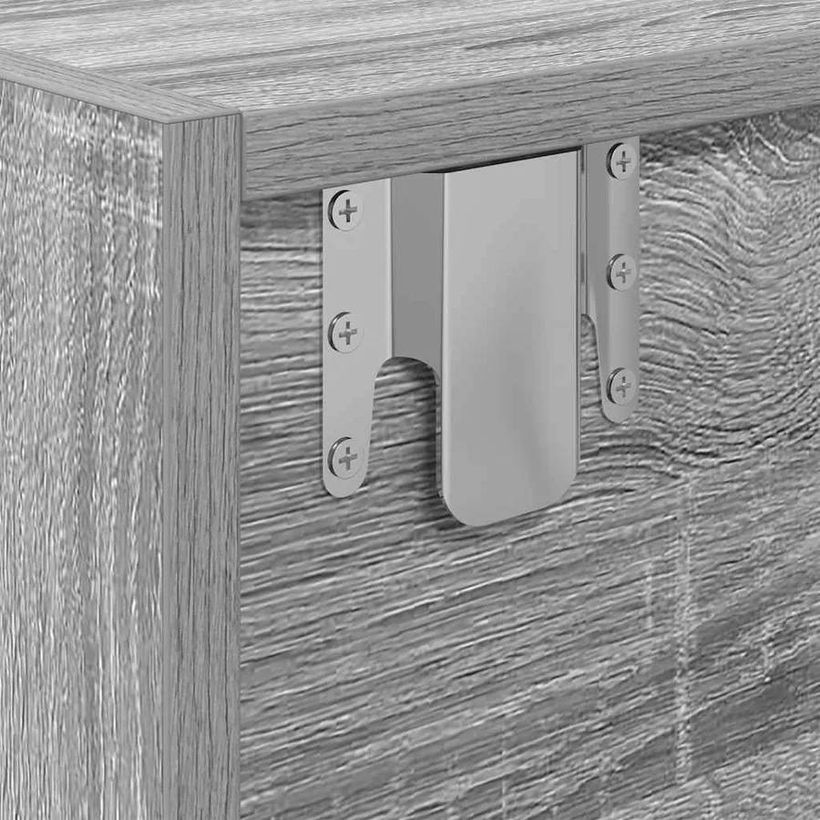 Meuble TV sonoma gris 60x31x25,5 cm bois d'ingénierie - 11