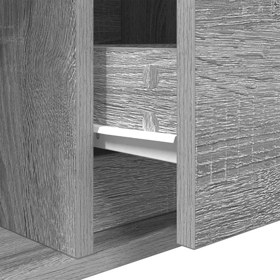 Meuble TV sonoma gris 60x31x25,5 cm bois d'ingénierie - 12