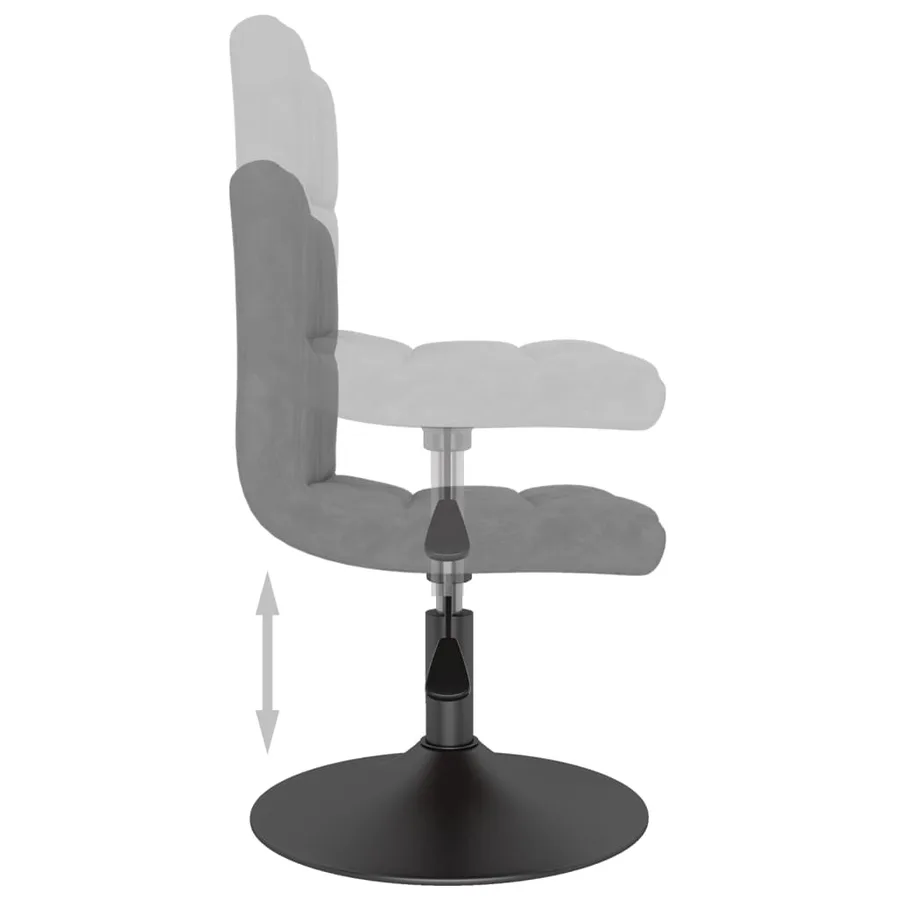 Chaises pivotantes à manger lot de 6 gris clair velours - 6