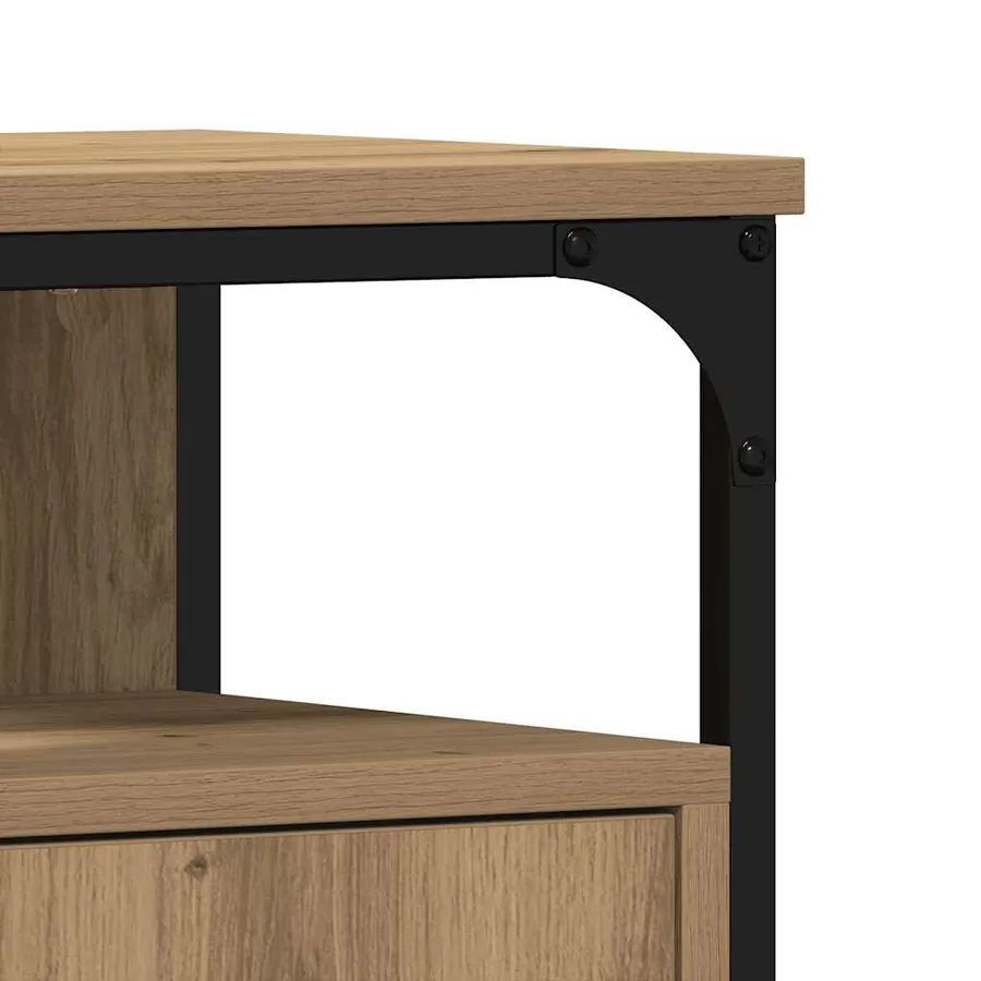 Armoire lavabo de salle de bain chêne artisanal 60x30x60 cm - 8