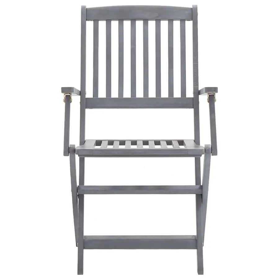 Chaises pliables d'extérieur lot de 4 et coussins Bois d'acacia - 5