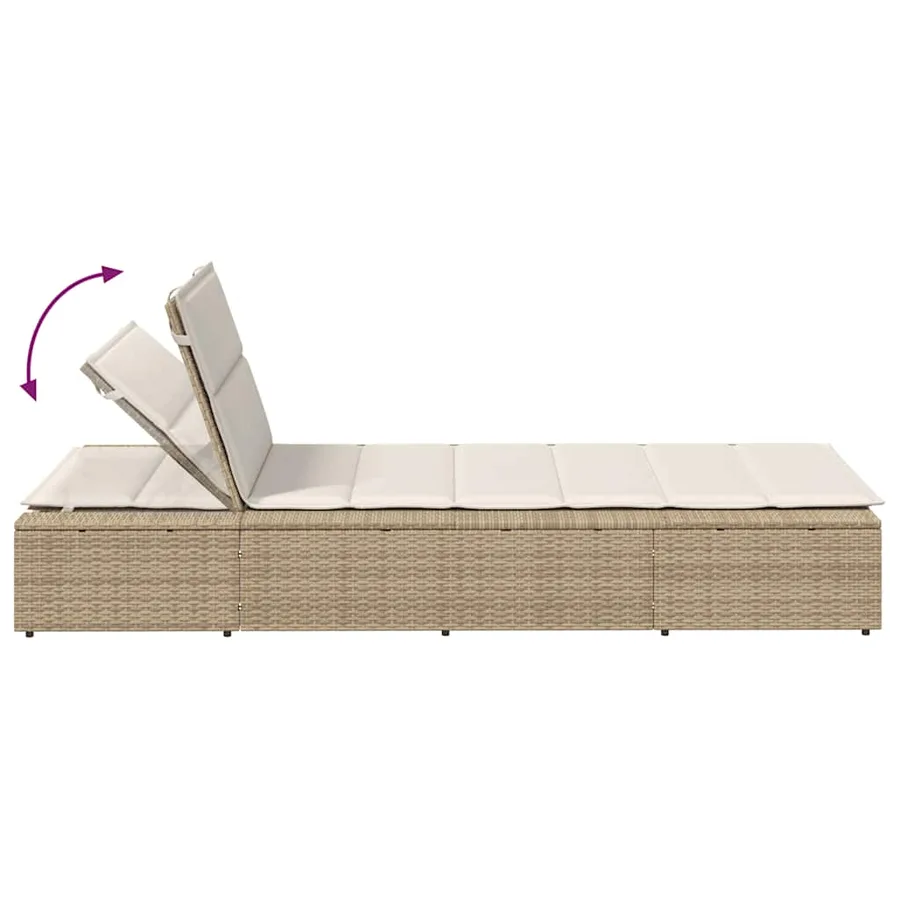 Transat avec coussin flottant gris résine tressée - 100