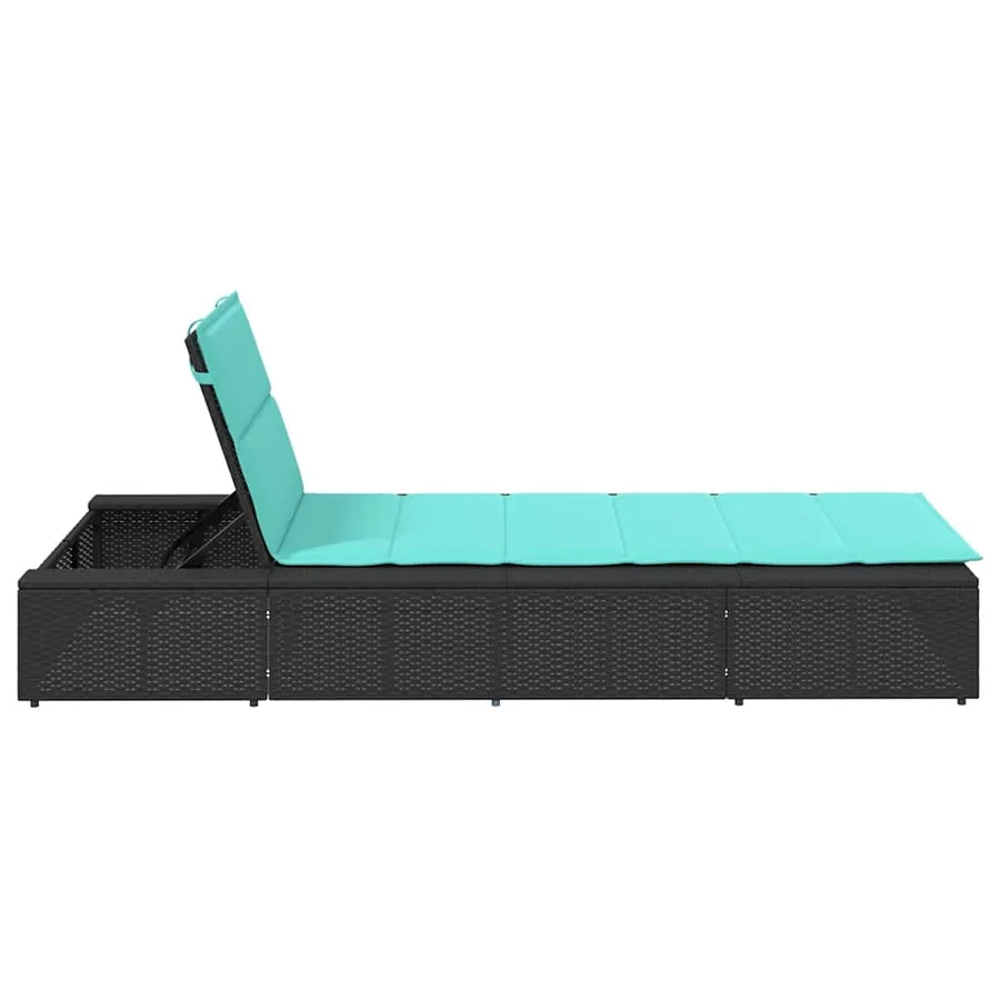 Transat avec coussin flottant gris résine tressée - 111