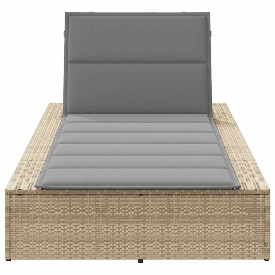 Transat avec coussin flottant gris résine tressée - 17