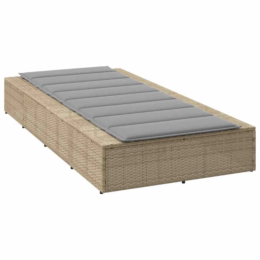 Transat avec coussin flottant gris résine tressée - 18