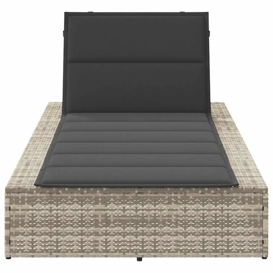 Transat avec coussin flottant gris résine tressée - 30