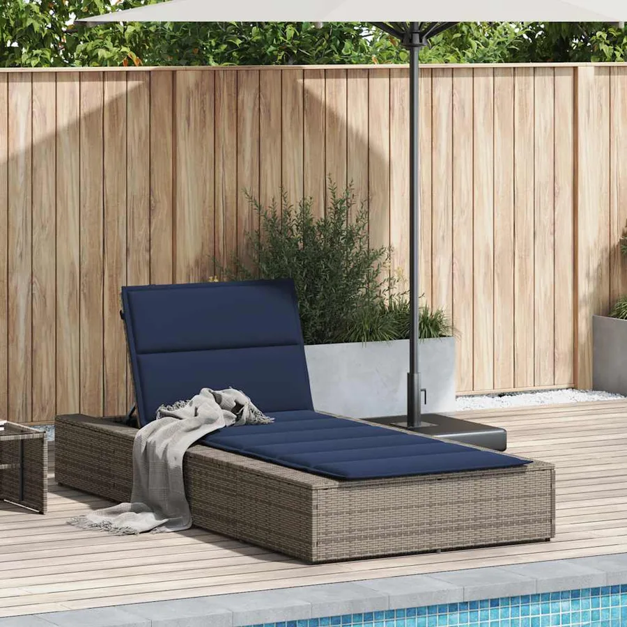 Transat avec coussin flottant gris résine tressée - 41