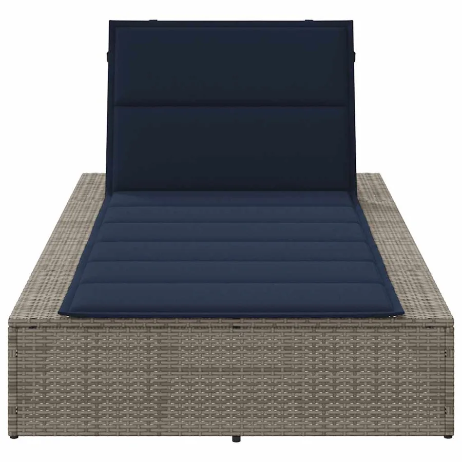 Transat avec coussin flottant gris résine tressée - 43