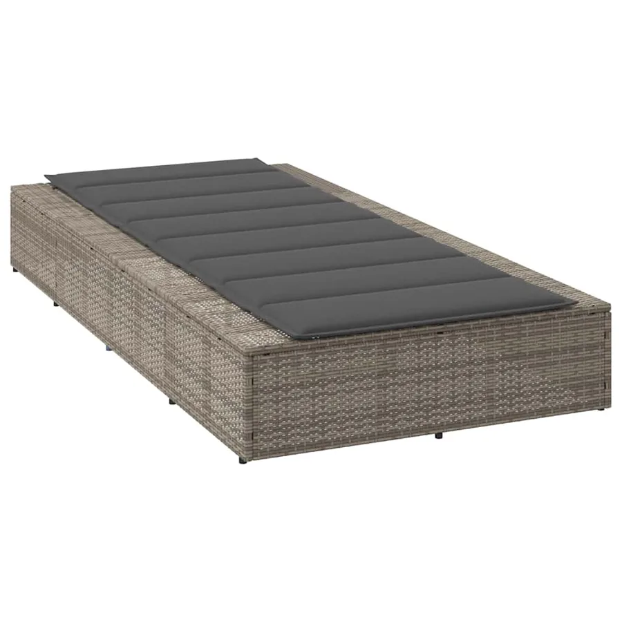 Transat avec coussin flottant gris résine tressée - 5