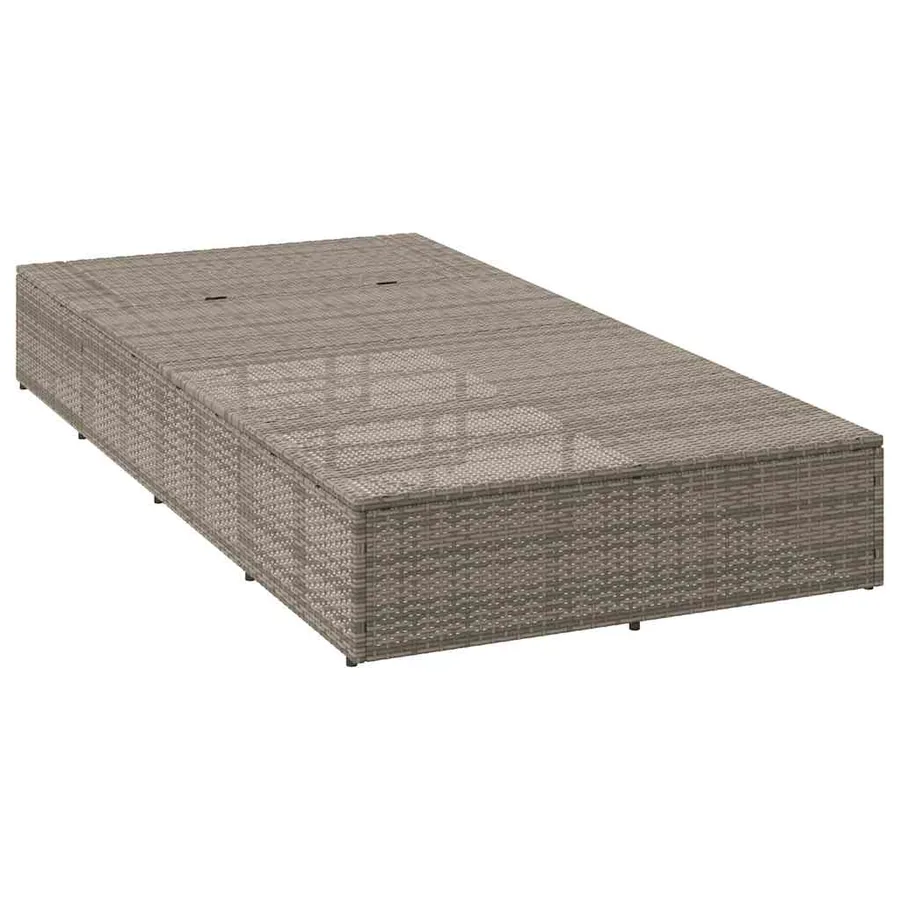 Transat avec coussin flottant gris résine tressée - 6