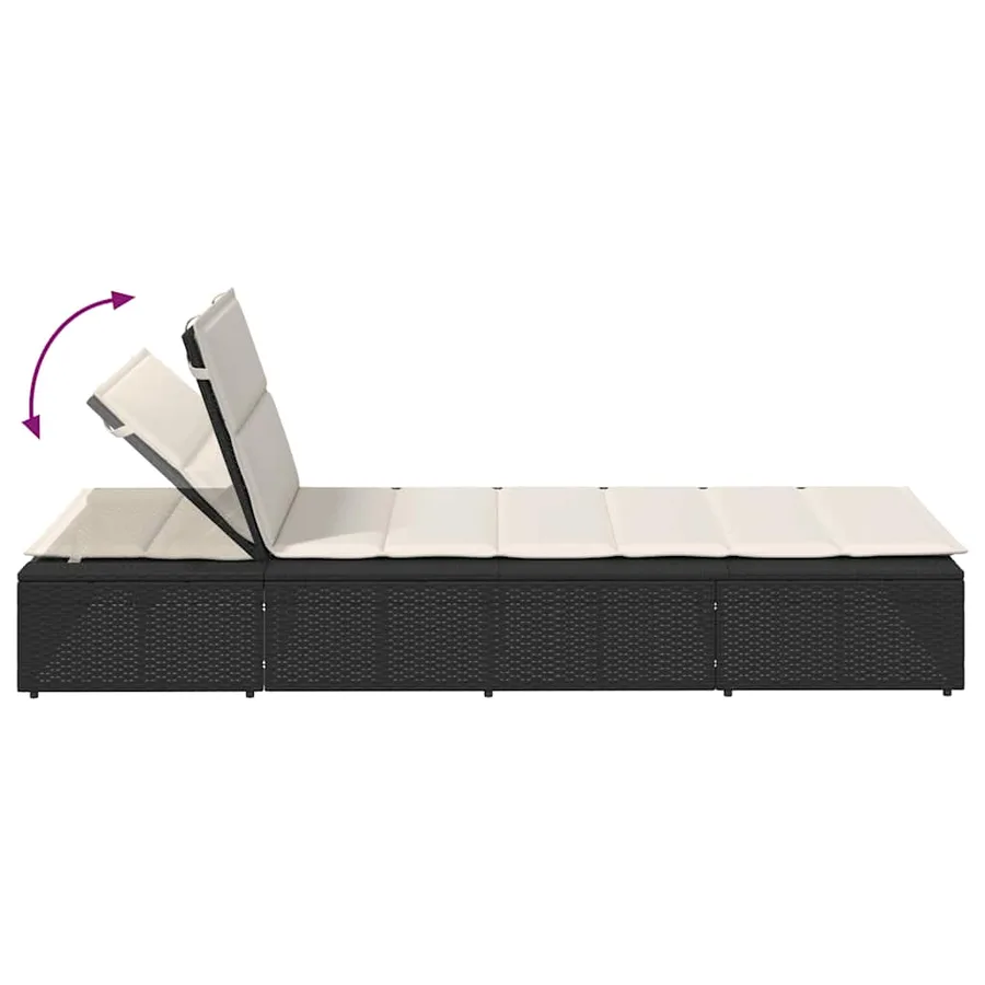 Transat avec coussin flottant gris résine tressée - 61