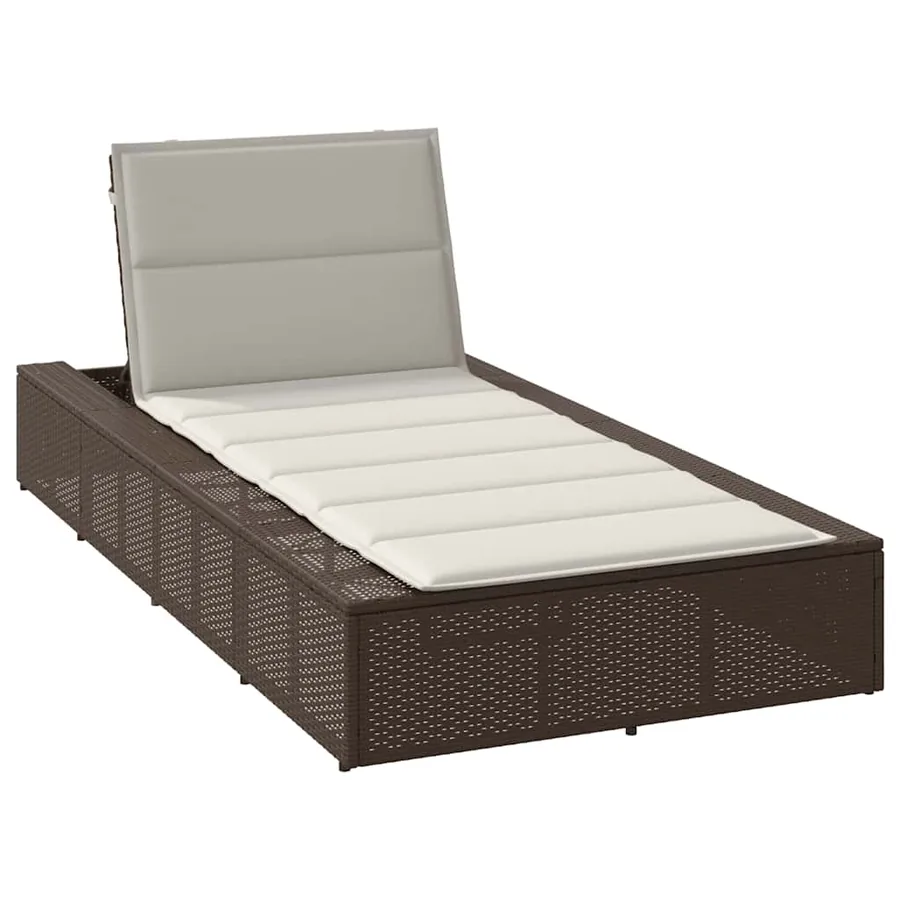 Transat avec coussin flottant gris résine tressée - 79