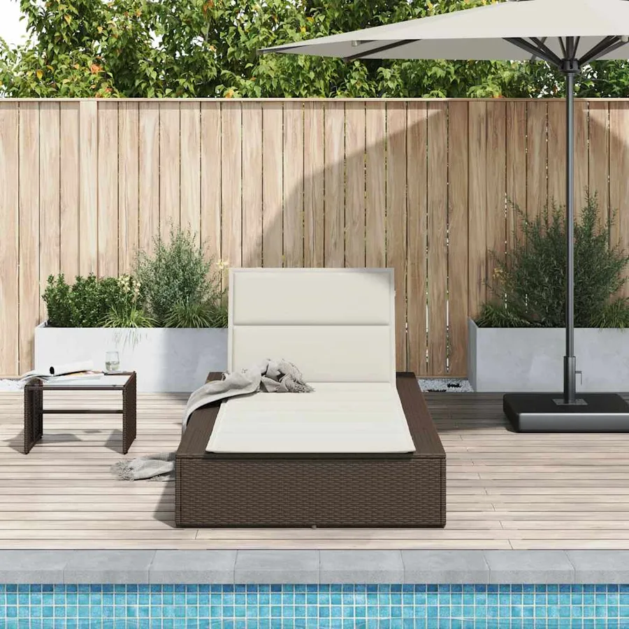 Transat avec coussin flottant gris résine tressée - 81