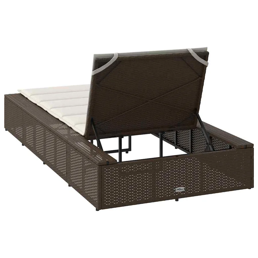 Transat avec coussin flottant gris résine tressée - 86