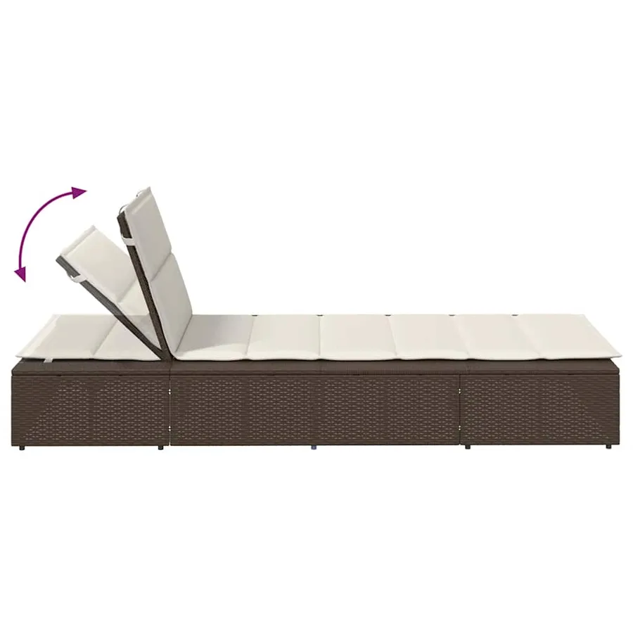 Transat avec coussin flottant gris résine tressée - 87