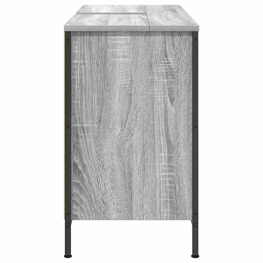 Meuble sous-vasque avec tiroirs sonoma gris 90x34,5x60cm - 7
