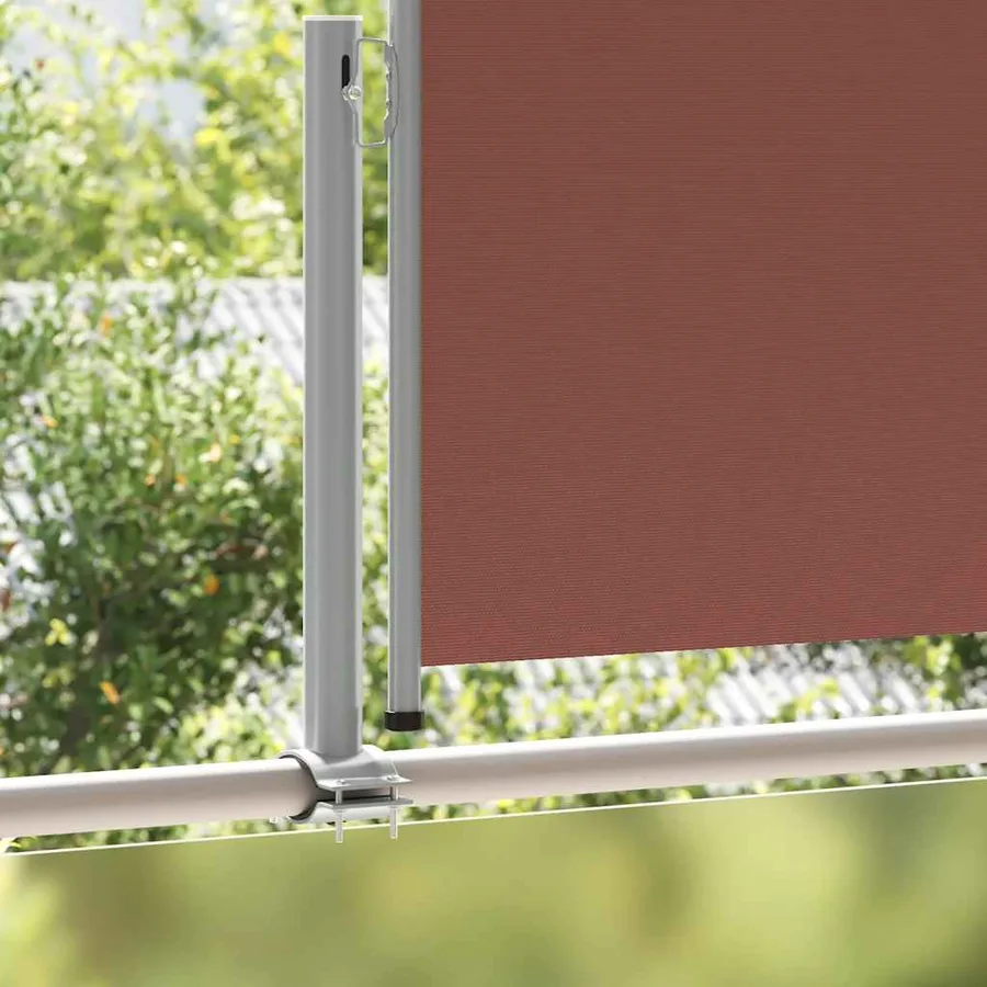 Auvent latéral rétractable de patio 120x300 cm Marron - 3