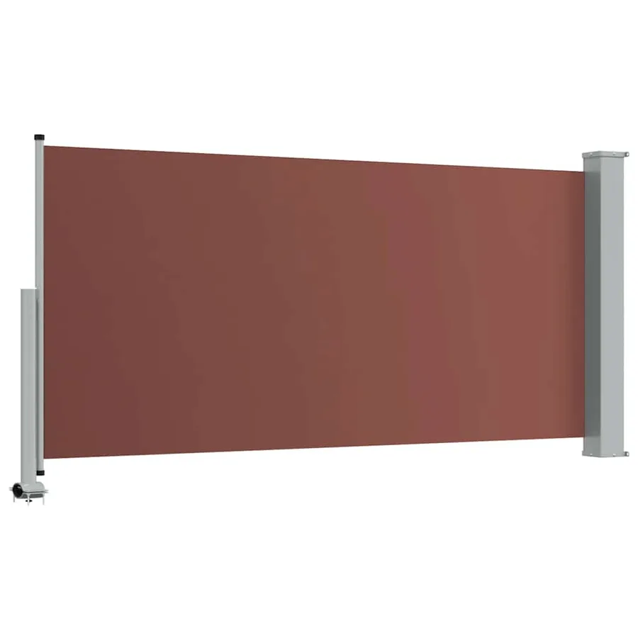 Auvent latéral rétractable de patio 120x300 cm Marron - 7