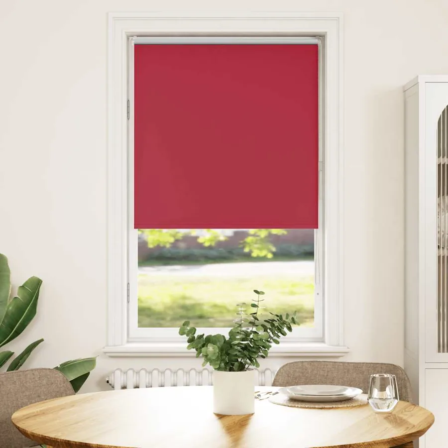 Store enrouleur occultant rouge largeur du tissu 70,7 cm