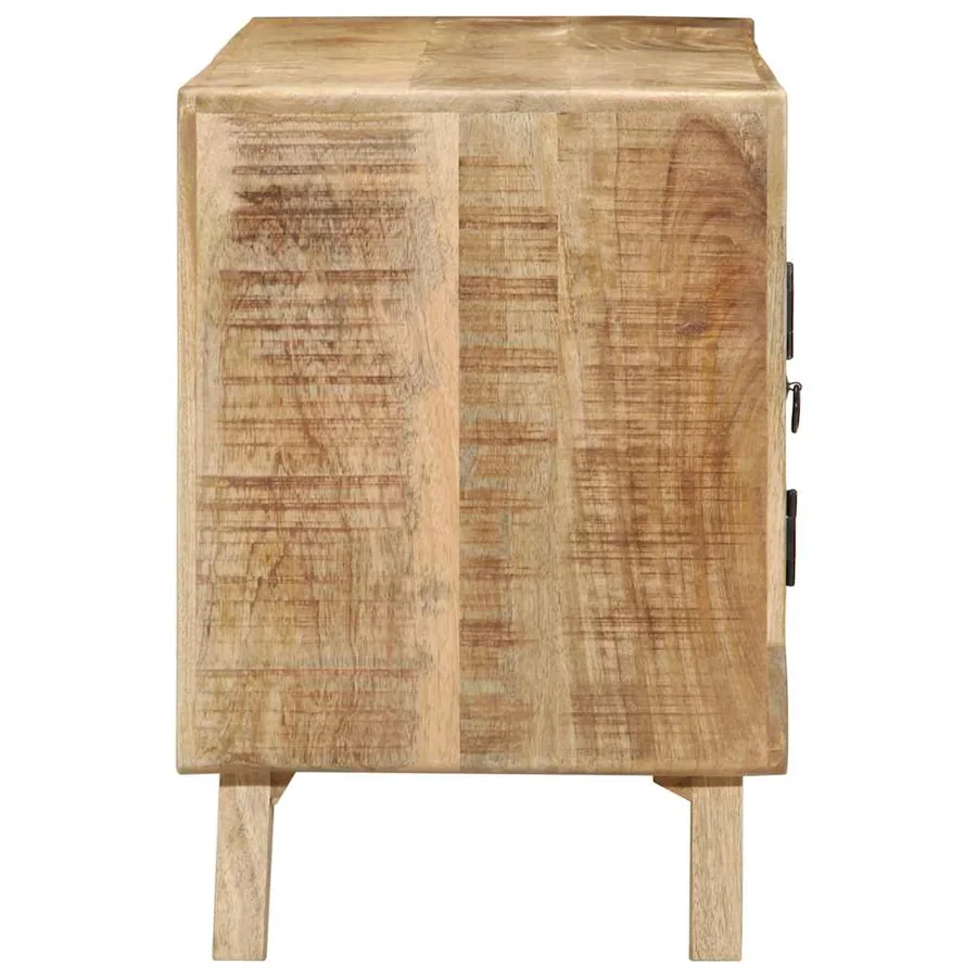 Meuble TV 105x46x32 cm bois massif de manguier brut - 3