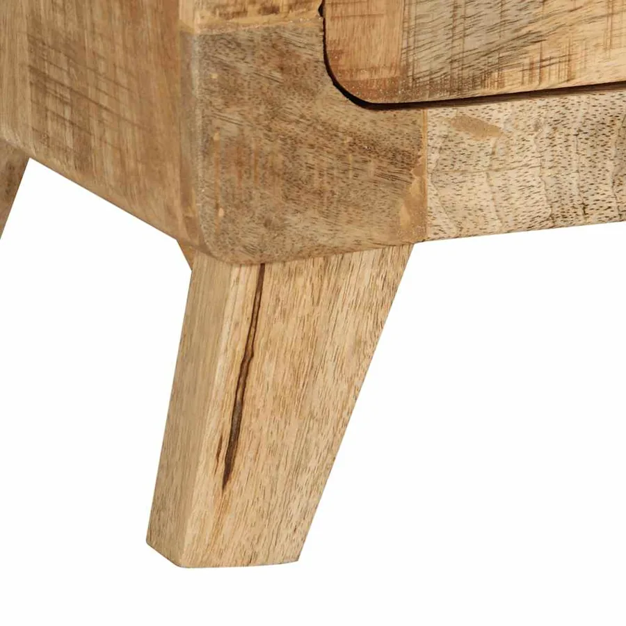 Meuble TV 105x46x32 cm bois massif de manguier brut - 8