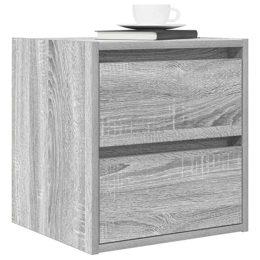 Tables de chevet murales 2 pcs sonoma gris 38x34x40 cm - 4