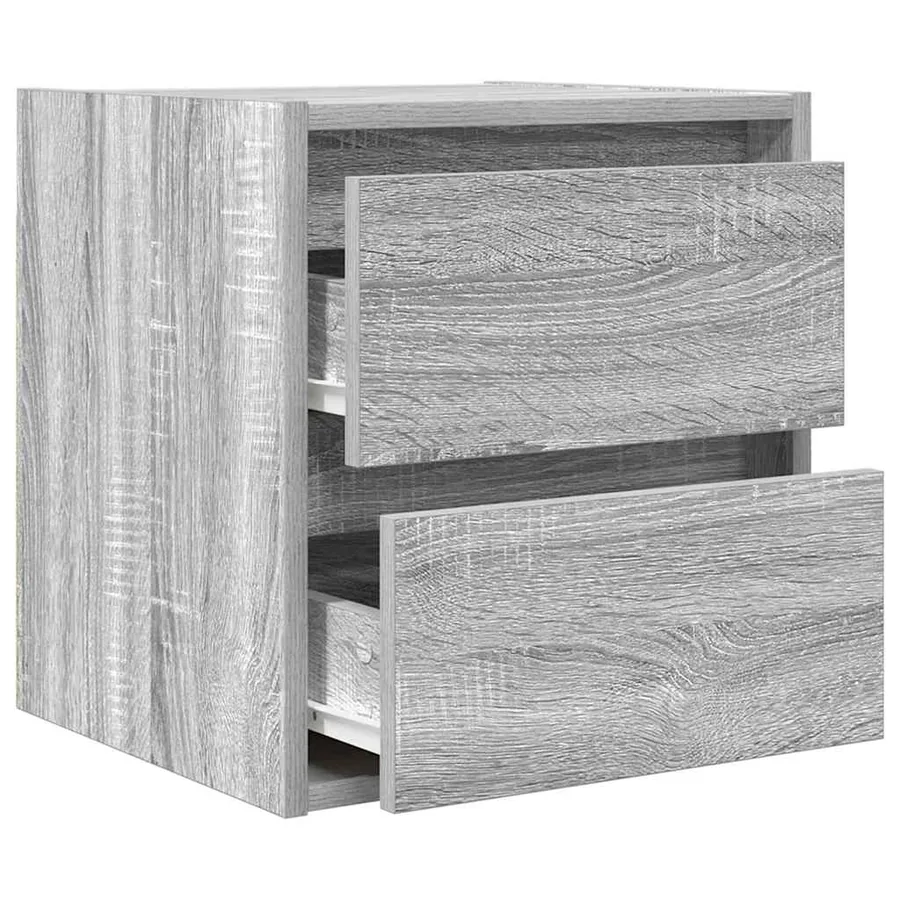 Tables de chevet murales 2 pcs sonoma gris 38x34x40 cm - 6