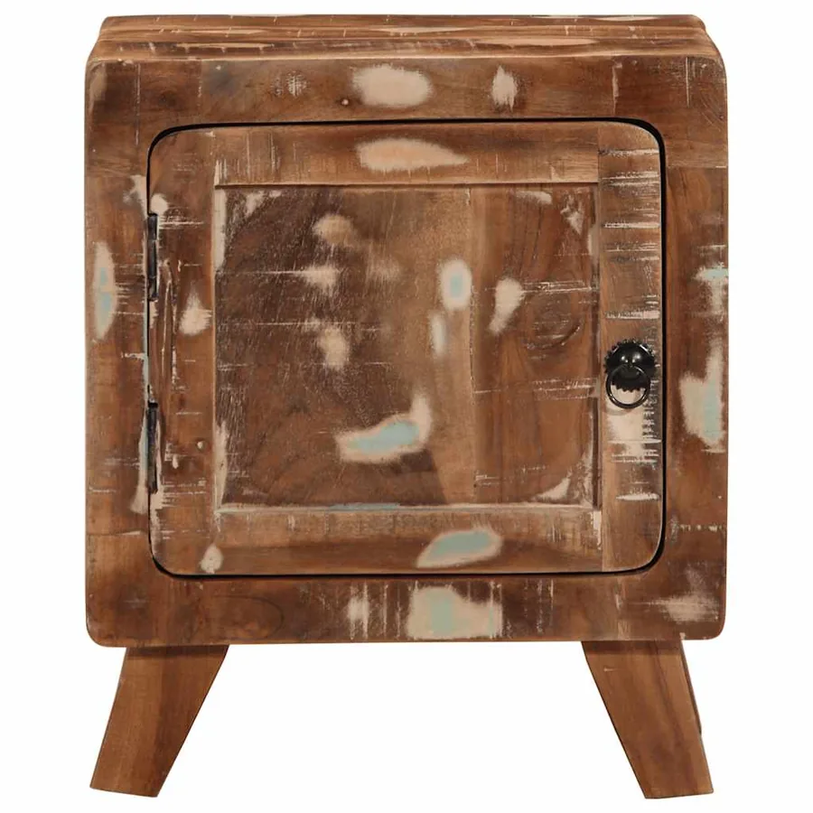 Table de chevet 40x32x46 cm bois massif de récupération - 2