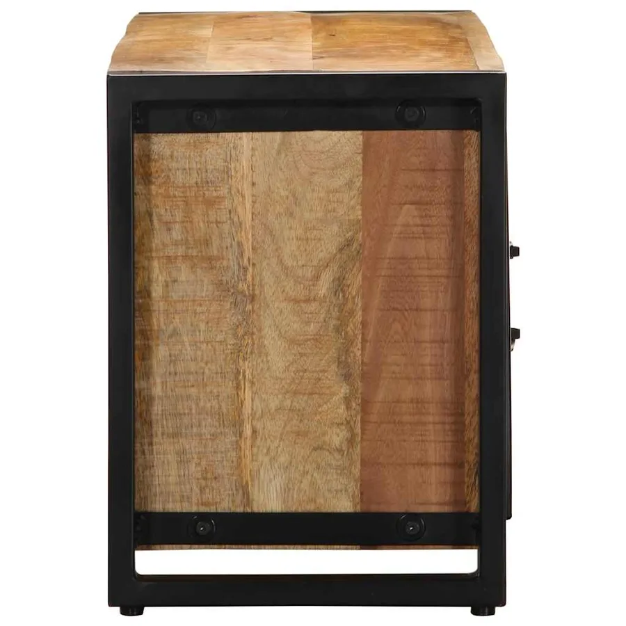 Meuble TV 100x30x40 cm bois massif de manguier brut - 3