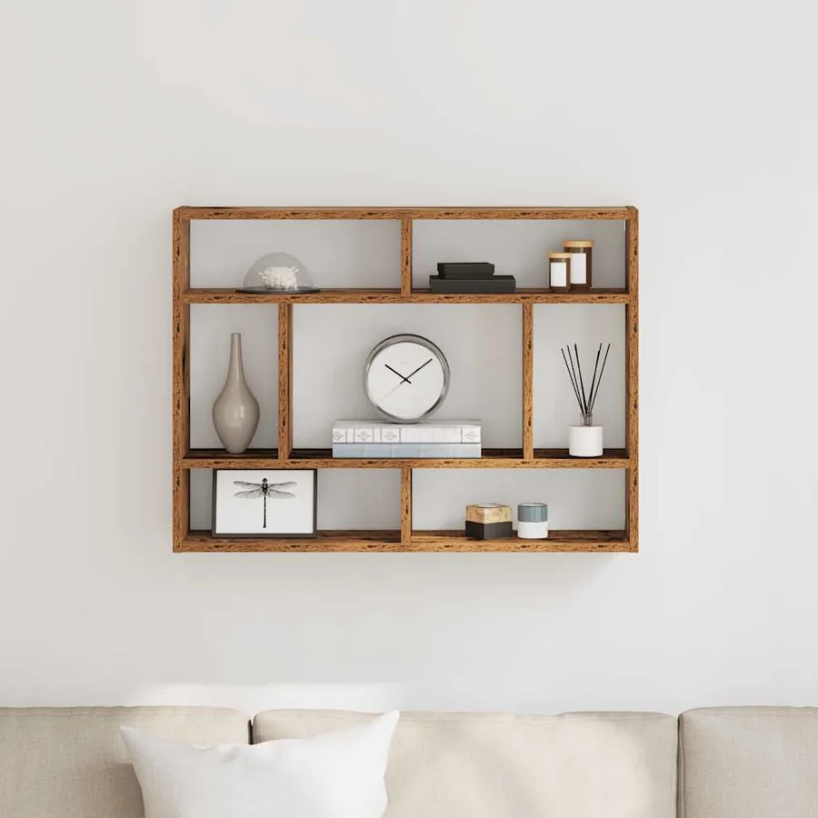 Étagère murale en bois ancien 75 x 16 x 55 cm bois d'ingénierie