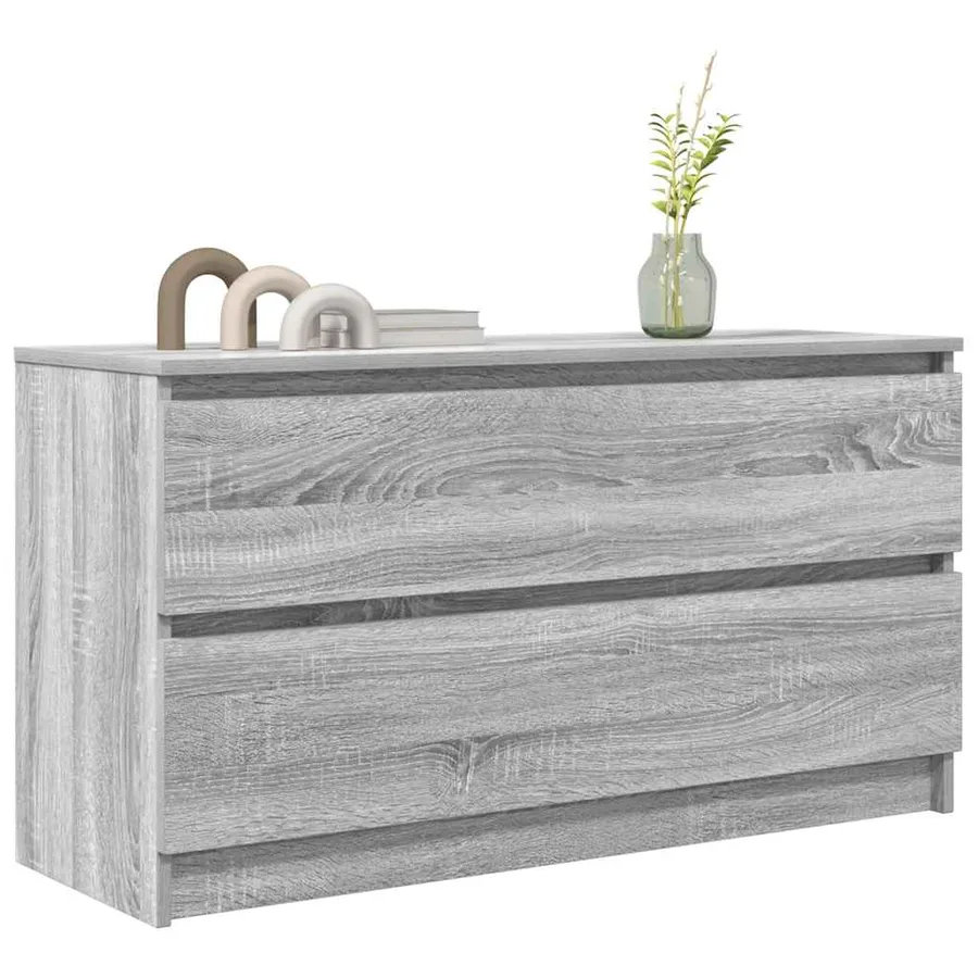 Meuble TV sonoma gris 100x35x54 cm bois d'ingénierie - 4