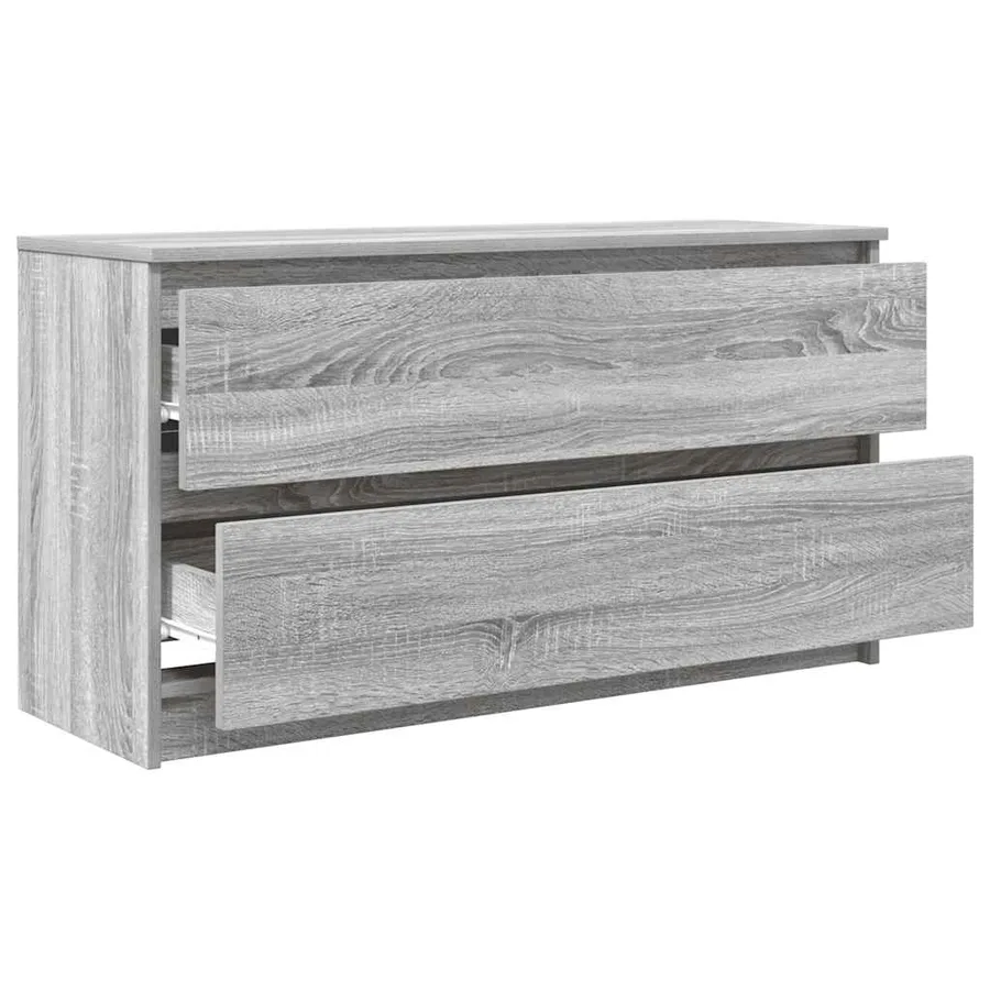 Meuble TV sonoma gris 100x35x54 cm bois d'ingénierie - 5