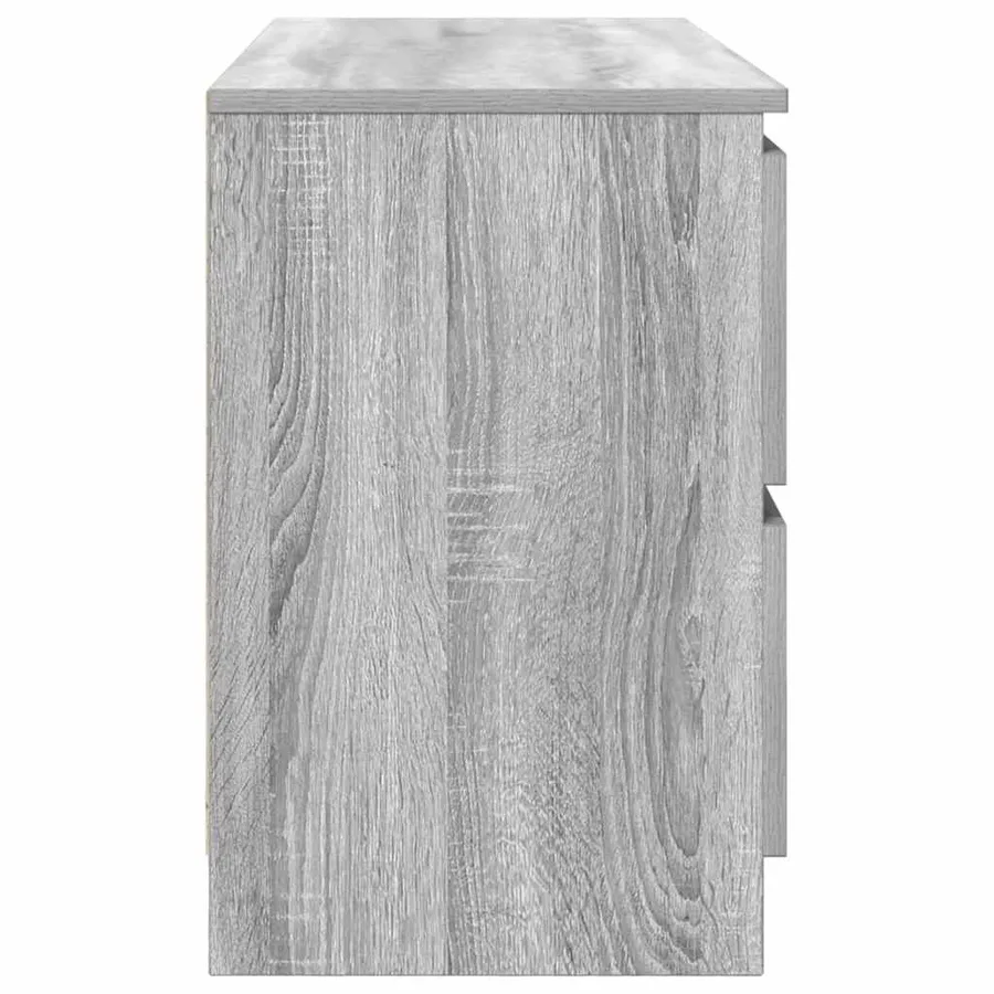 Meuble TV sonoma gris 100x35x54 cm bois d'ingénierie - 7