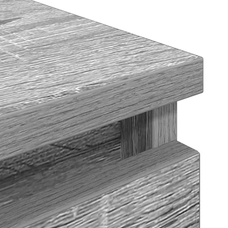 Meuble TV sonoma gris 100x35x54 cm bois d'ingénierie - 9