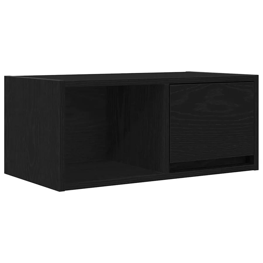 Meuble TV chêne noir 60x31x25,5 cm bois d'ingénierie - 2