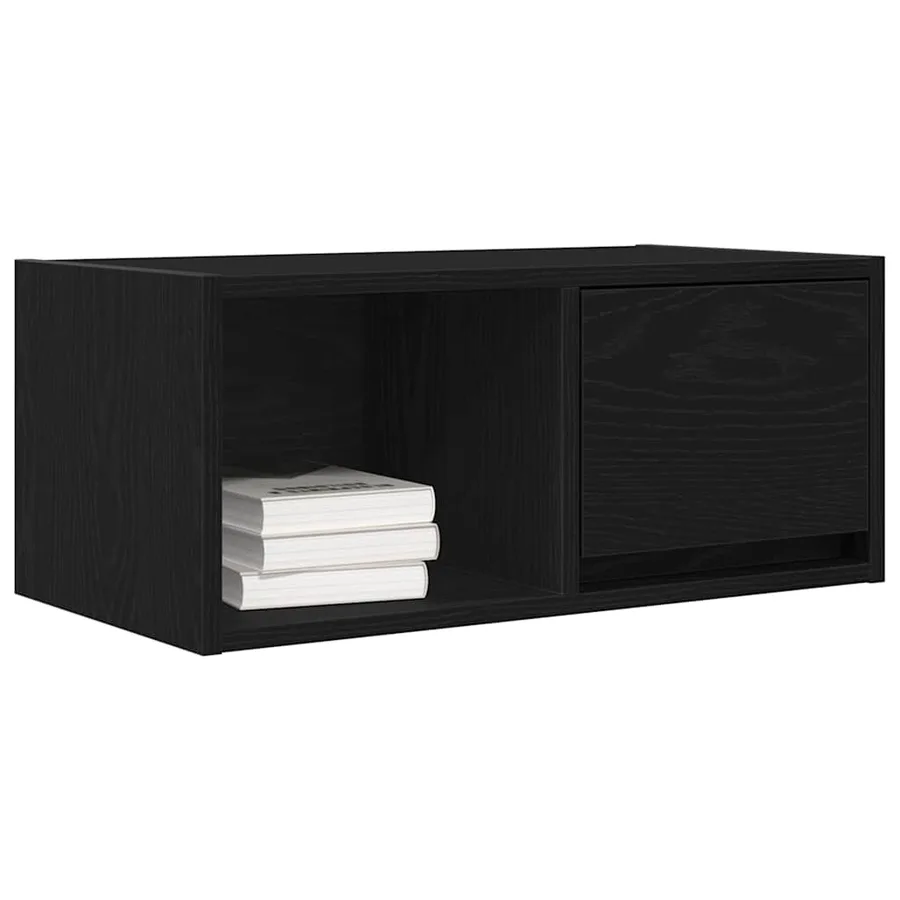 Meuble TV chêne noir 60x31x25,5 cm bois d'ingénierie - 4