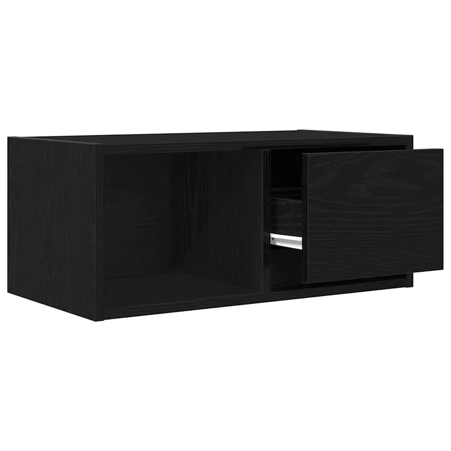 Meuble TV chêne noir 60x31x25,5 cm bois d'ingénierie - 5