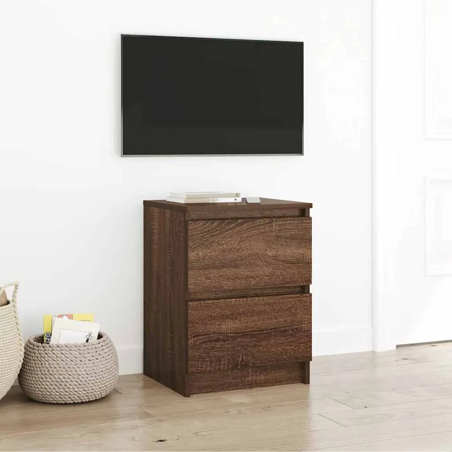 Meuble TV chêne marron 40x35x54 cm bois d'ingénierie
