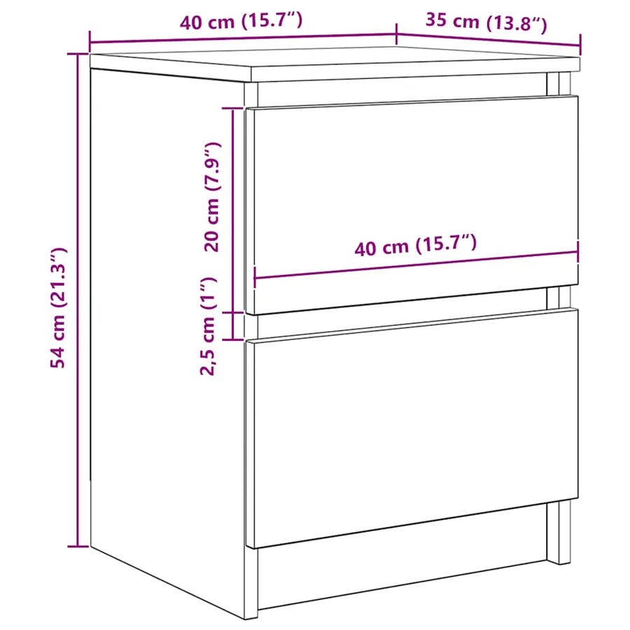 Meuble TV chêne marron 40x35x54 cm bois d'ingénierie - 12