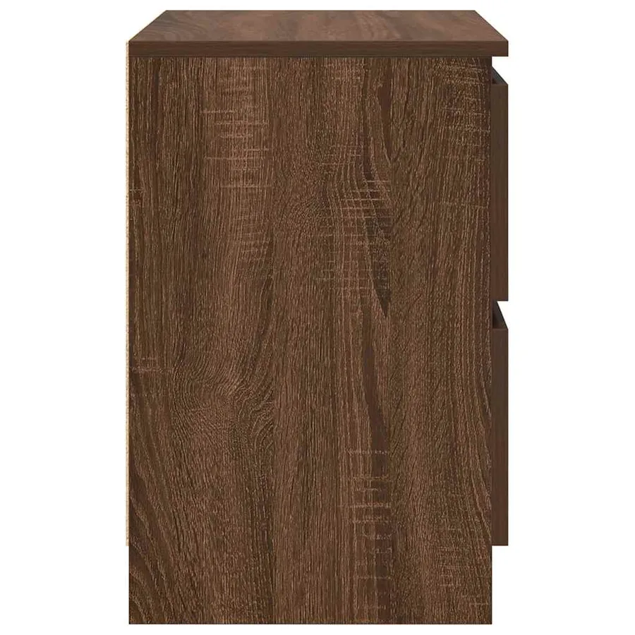 Meuble TV chêne marron 40x35x54 cm bois d'ingénierie - 7