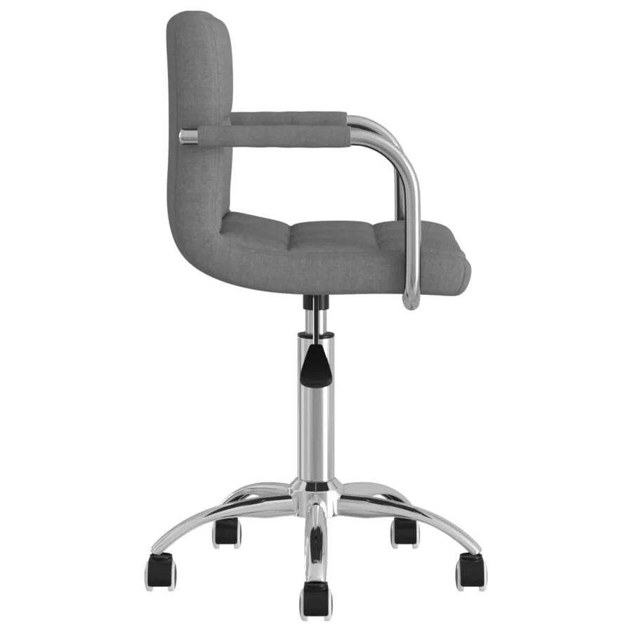 Chaise pivotante de salle à manger Gris clair Tissu - 3