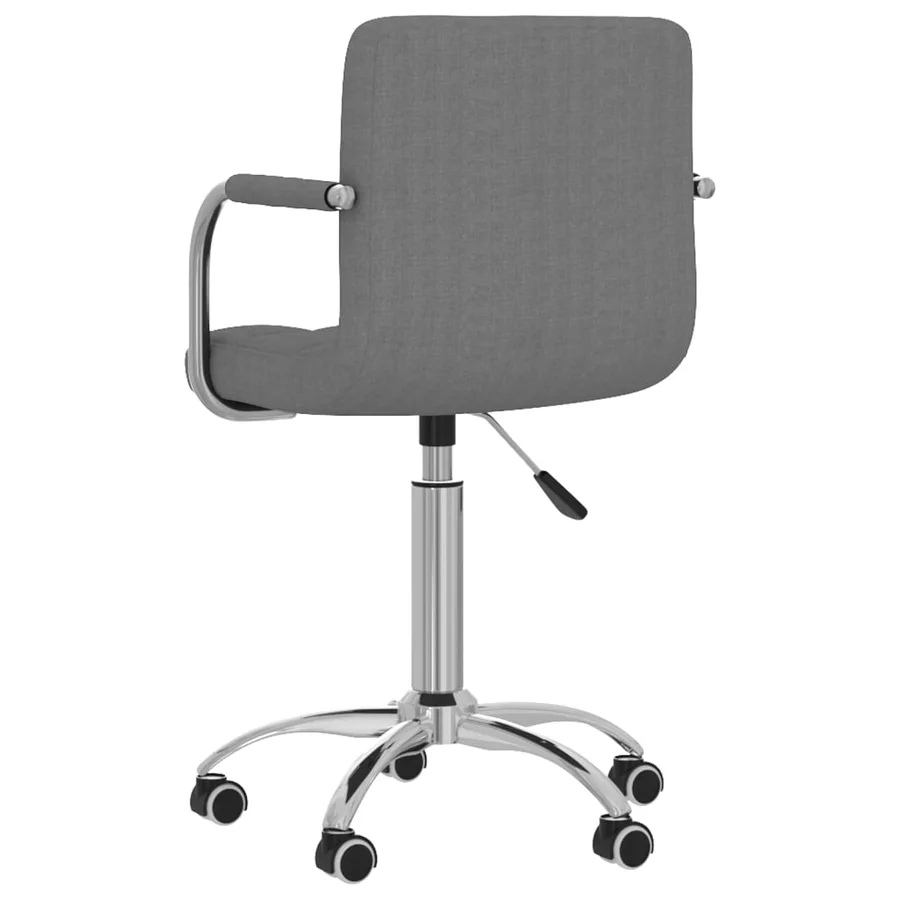 Chaise pivotante de salle à manger Gris clair Tissu - 4