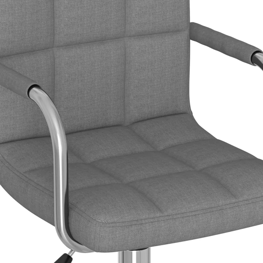 Chaise pivotante de salle à manger Gris clair Tissu - 6